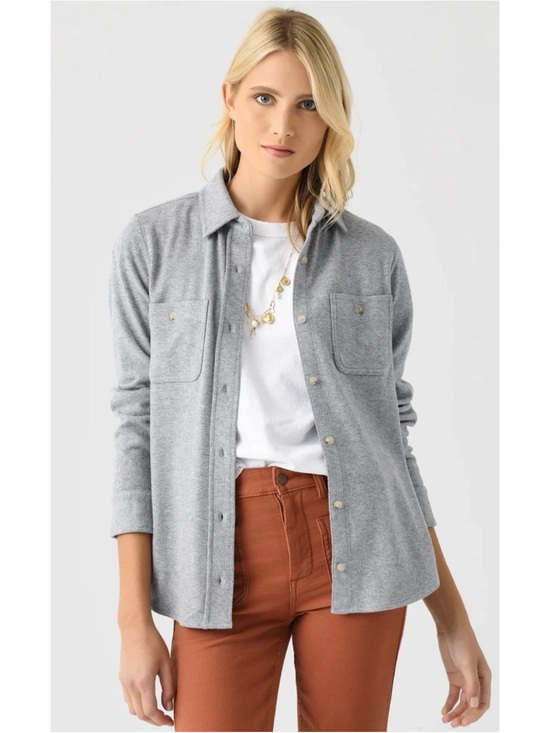 Faherty Sweaters - FAHERTY  ‘Legend’ Knit Sweater Shirt Fossil Grey Twill Size S $178~ New No Tags